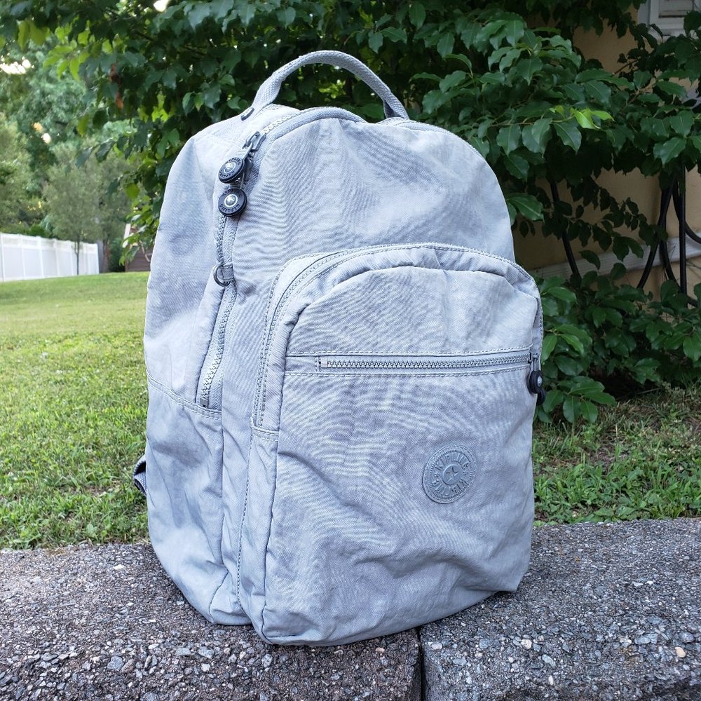 Kipling Seoul Large Backpack - light gray